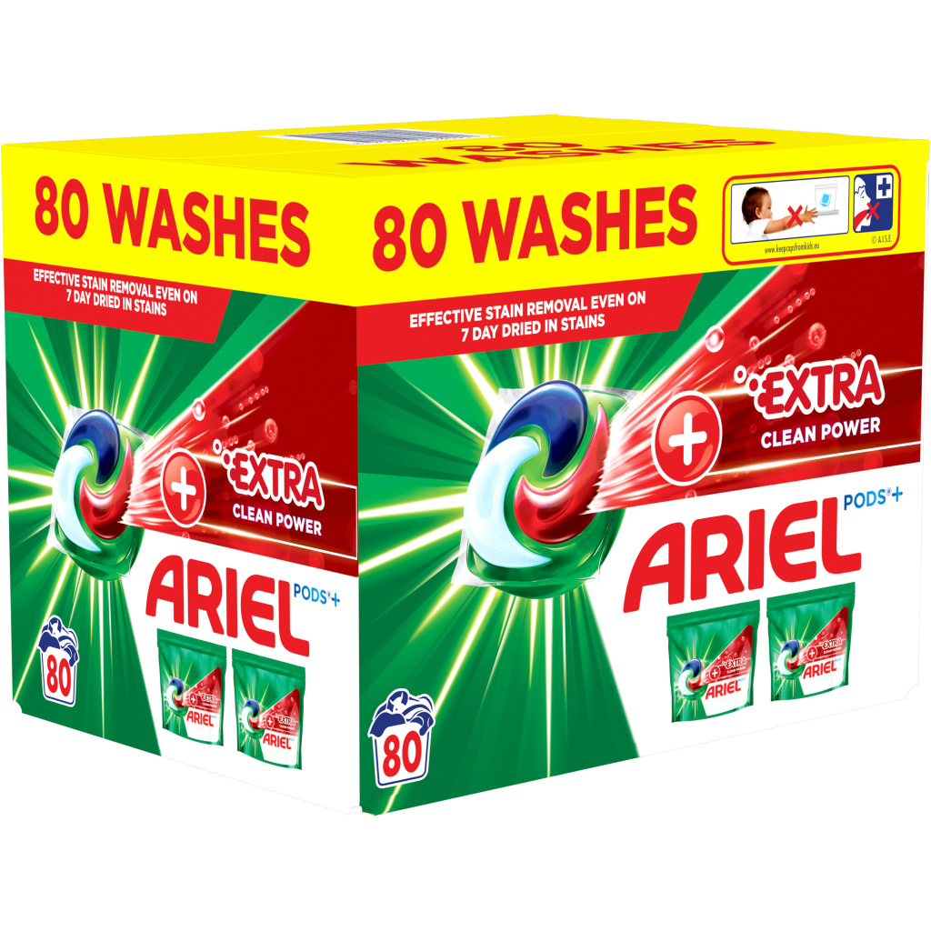 Капсули для прання Ariel Pods All-in-1 + Сила екстраочищення 80 шт. (8700216580991) - зображення 2