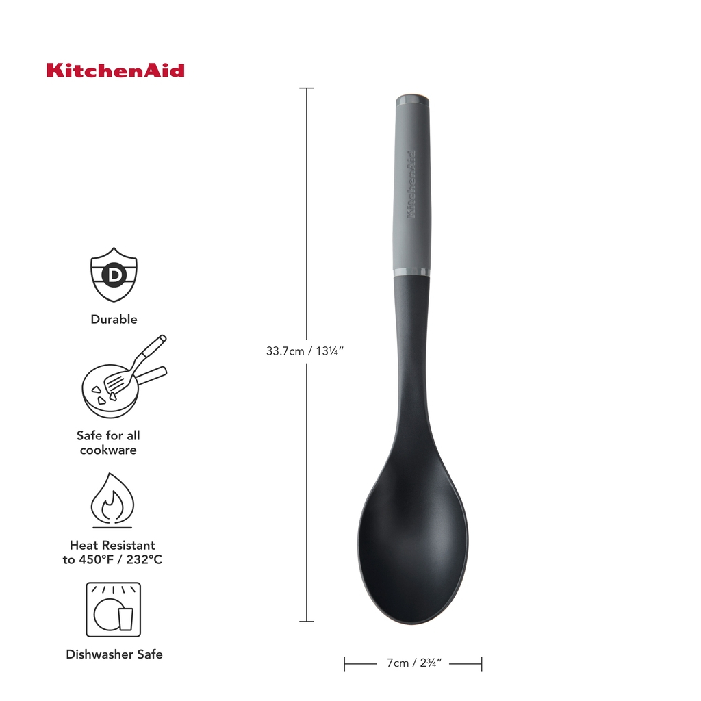 Ложка кухарська KitchenAid Coreline для сервіровки, 34 см, сіра (KAS003OHCGG) - изображение 4