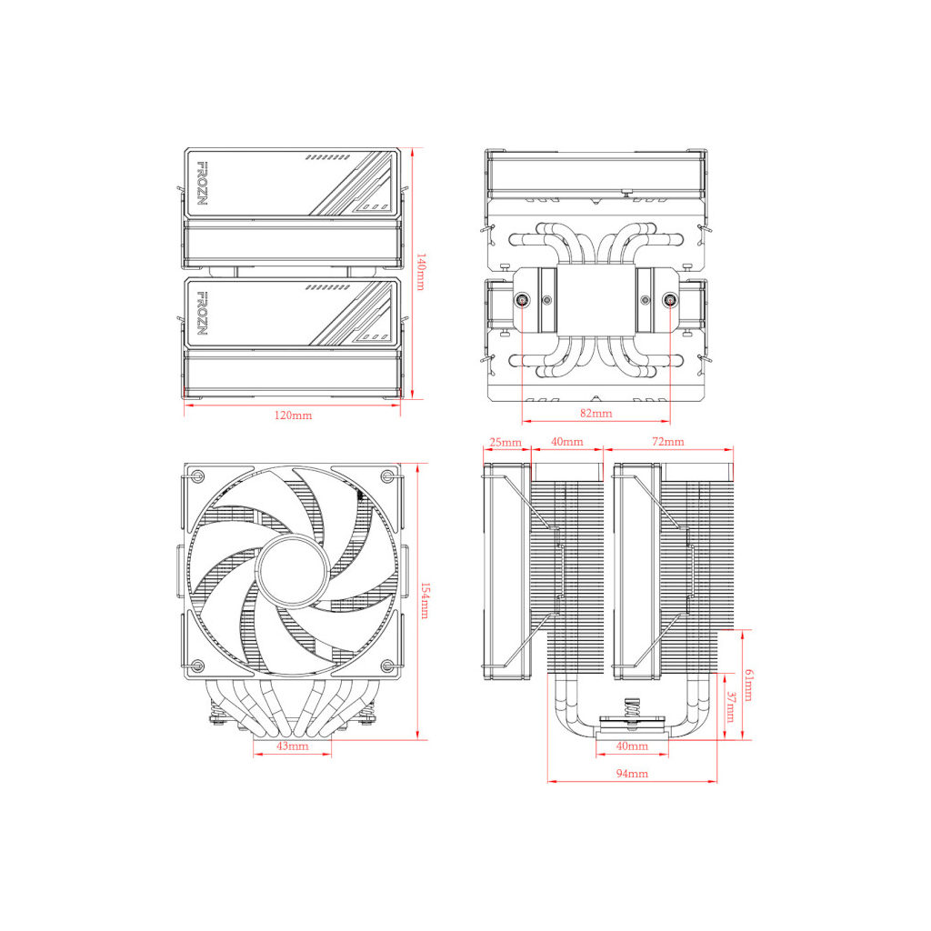 Кулер до процесора ID-Cooling Frozn A620 Black (FROZN A620 Black) - зображення 7