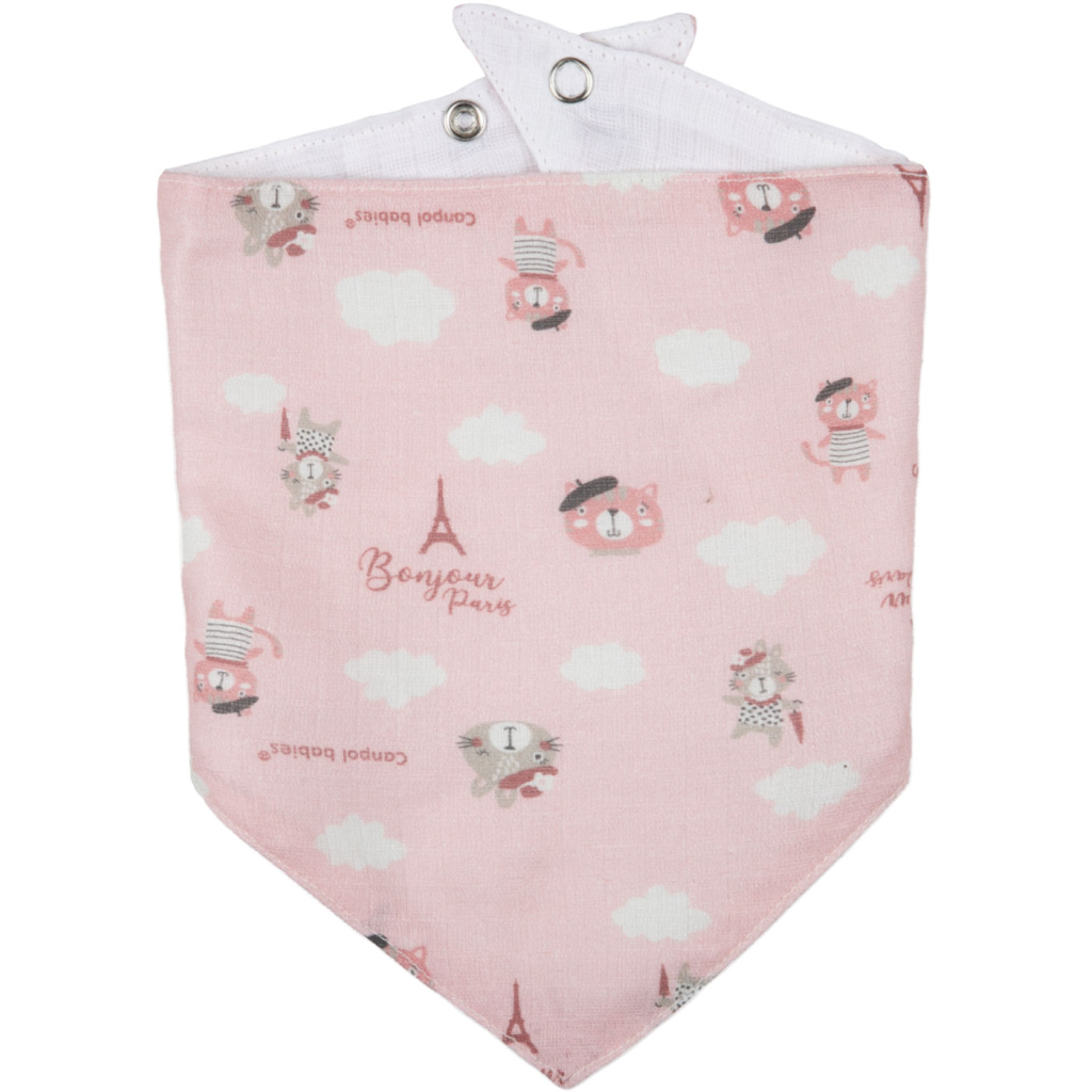 Слинявчик Canpol babies Bonjour Paris 2 шт Рожевий (26/900_pin) - зображення 3