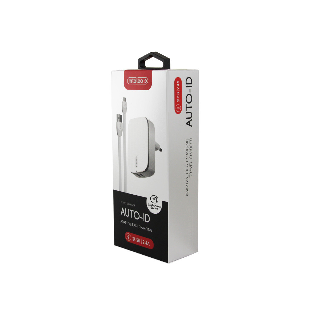 Зарядний пристрій Intaleo TCG242 (2USB2,4A) + Lightning cable white (1283126477454) - зображення 2