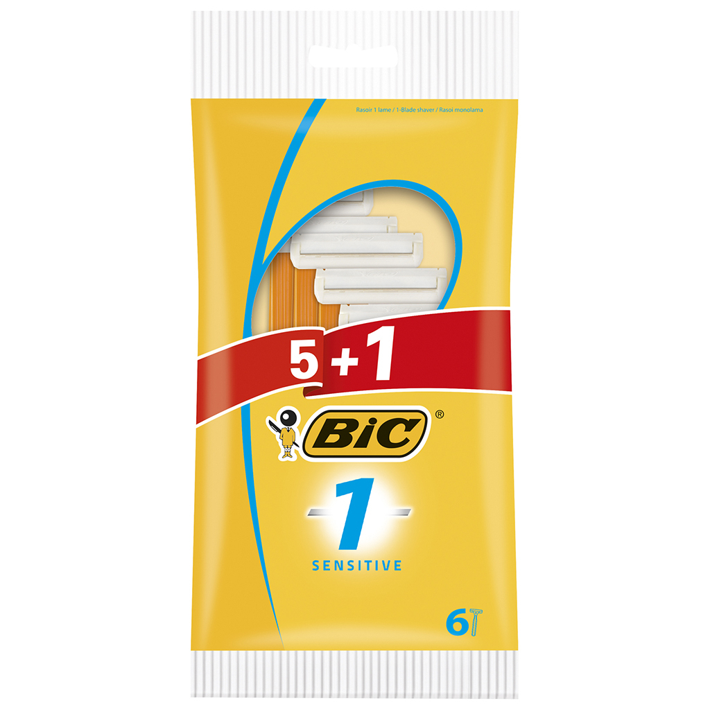 Бритва Bic для чутливої шкіри 6 шт. (3086126691831) - зображення 1