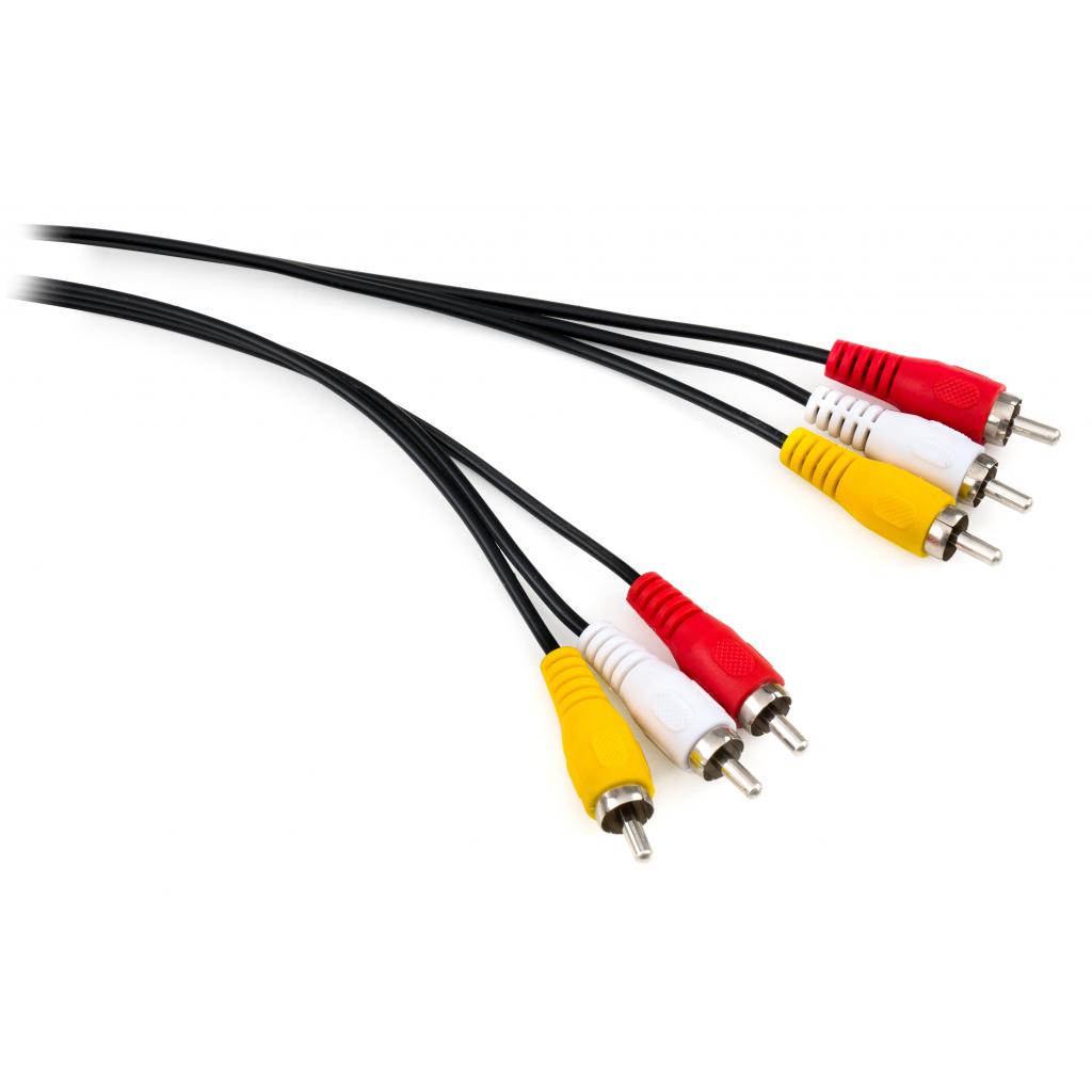 Кабель мультимедійний 3xRCA M to 3xRCA M 1.8m Vinga (VCP3RCA1.8) - изображение 1