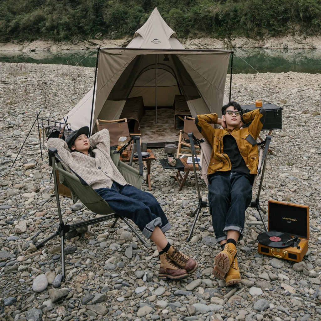 Крісло складане Naturehike -качалка NH21JJ004 бежеве (6927595782958) - зображення 4