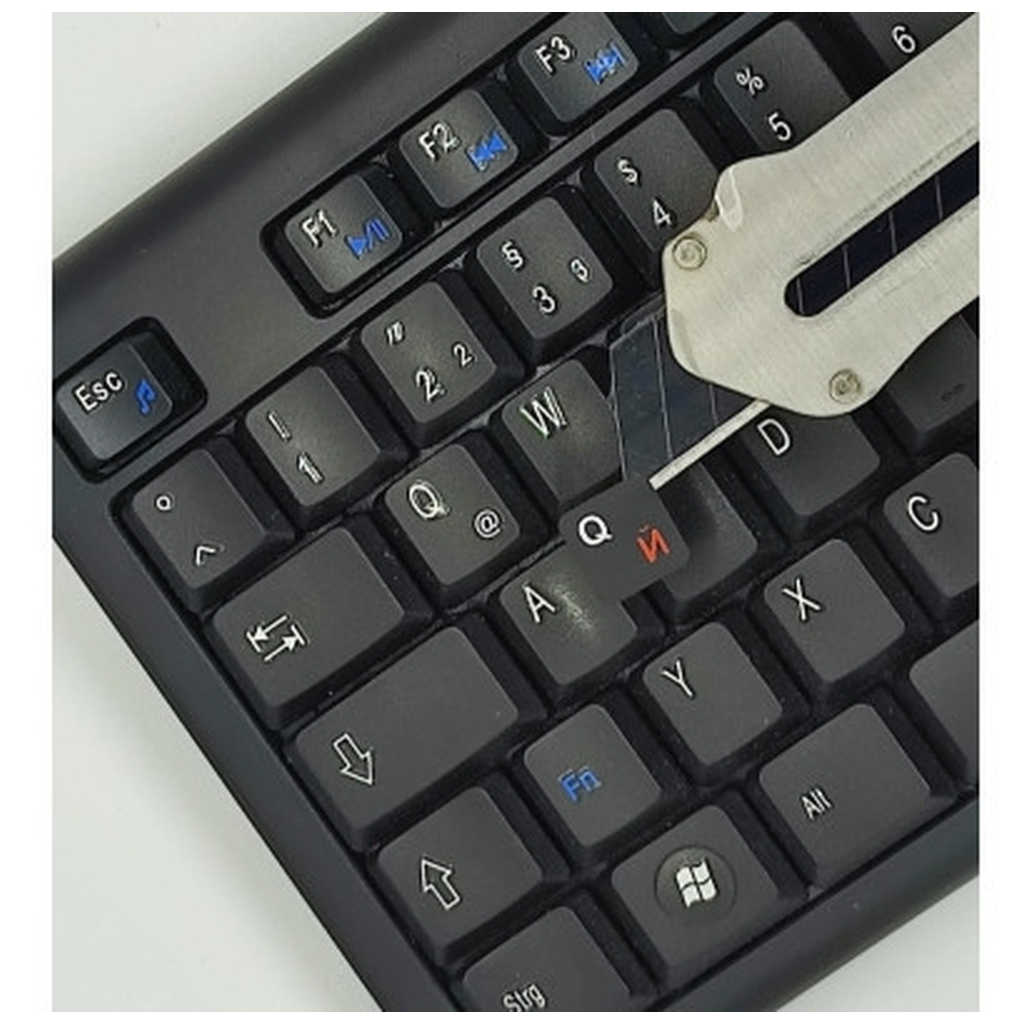 Наклейка на клавіатуру BestKey непрозора чорна, 76, помаранчевий (BKU13ORA/014) - изображение 3