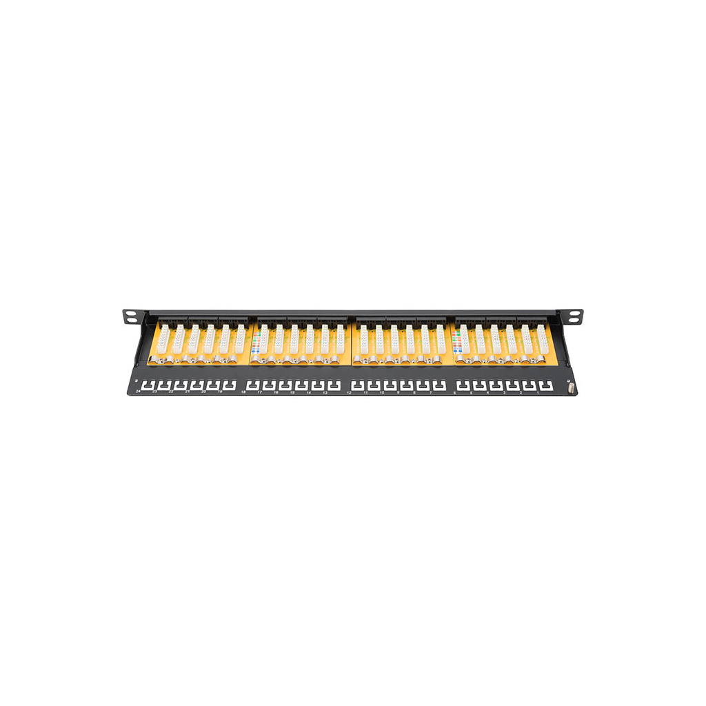 Патч-панель 19 " 0.5U, 24xRJ45, cat 6 UTP в зборі Digitus (DN-91624U-SL-SH) - изображение 2