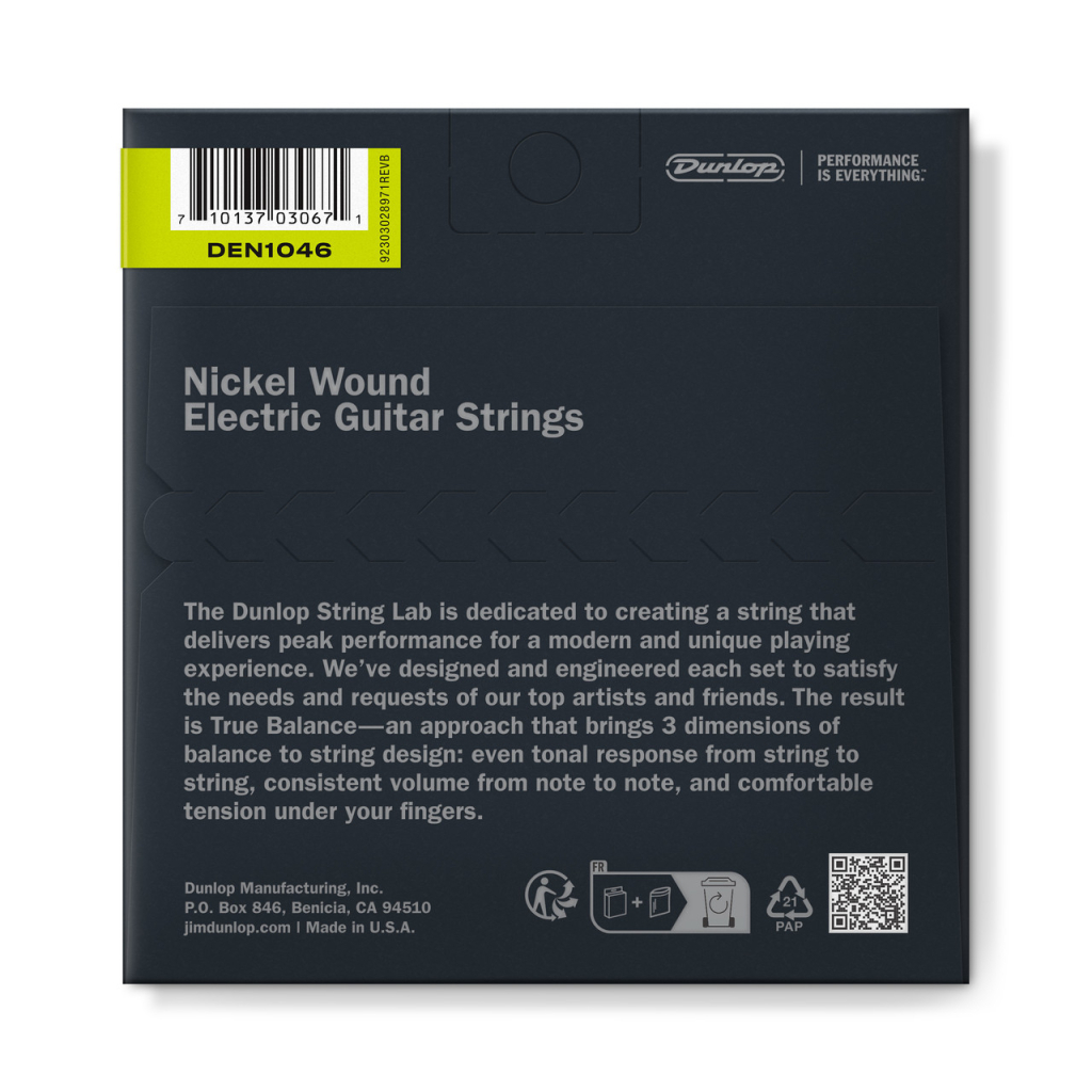 Струни для гітари Jim Dunlop Nickel Wound Electric Guitar Strings (10-46) (DEN1046) - зображення 2