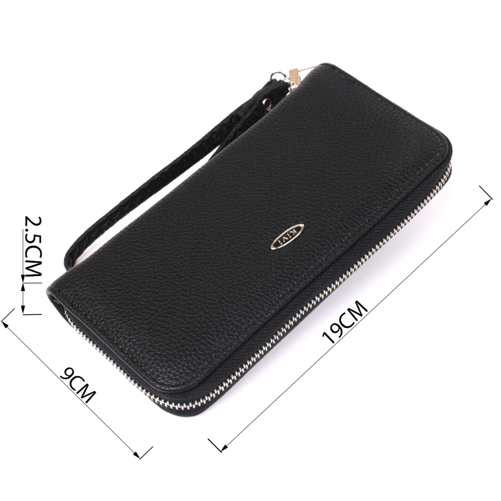 Гаманець Kivi З екошкіри флотар Чорний (19014) - зображення 4