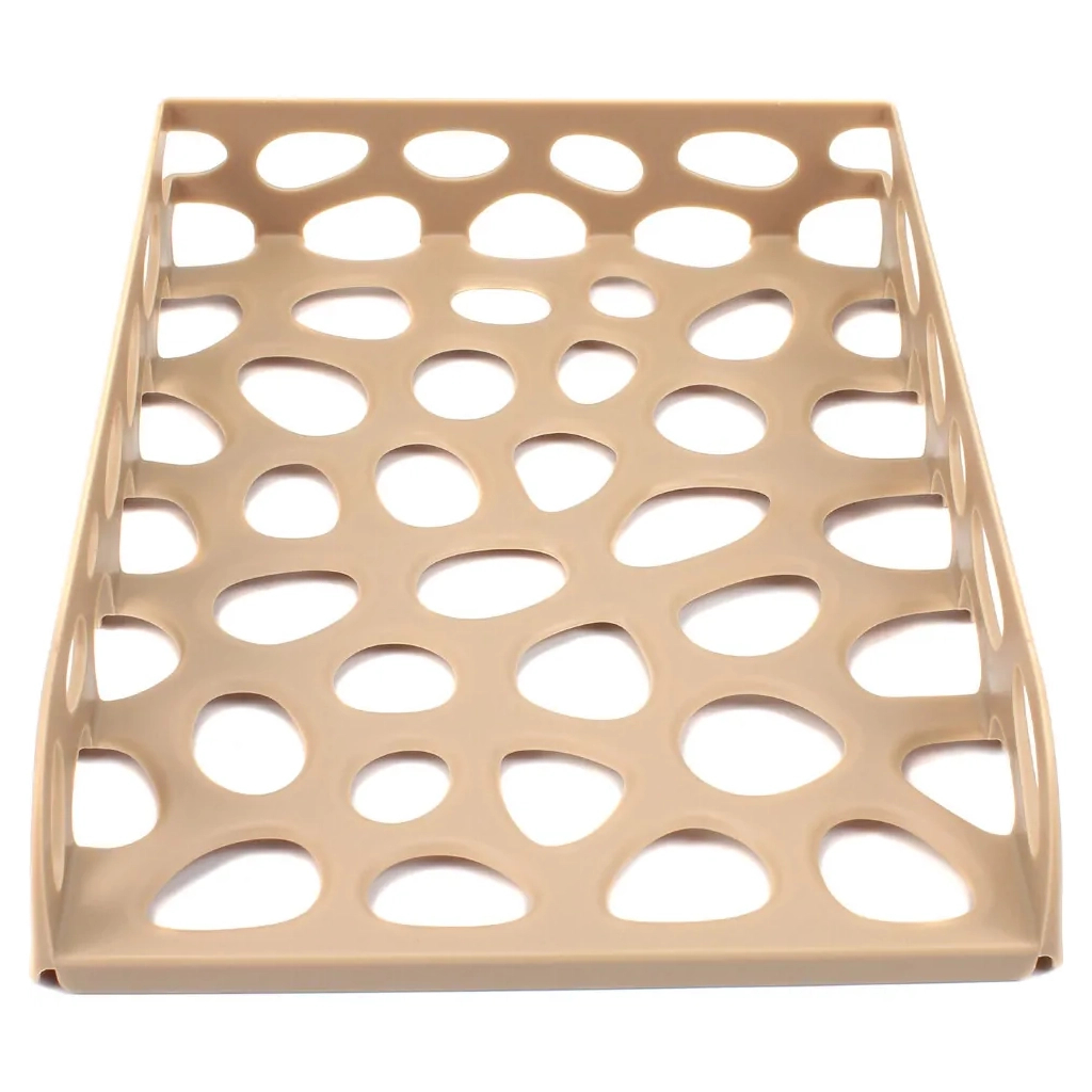 Лоток для паперів Optima горизонтальний пластик, бежевий (O36336) - зображення 2