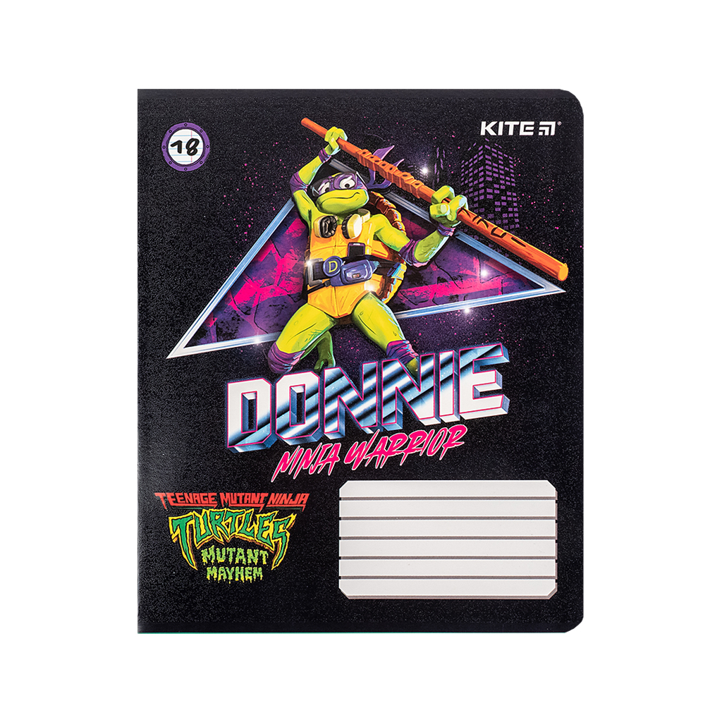 Зошит Kite Ninja Turtles, 18 аркушів, лінія (NT24-237) - изображение 4