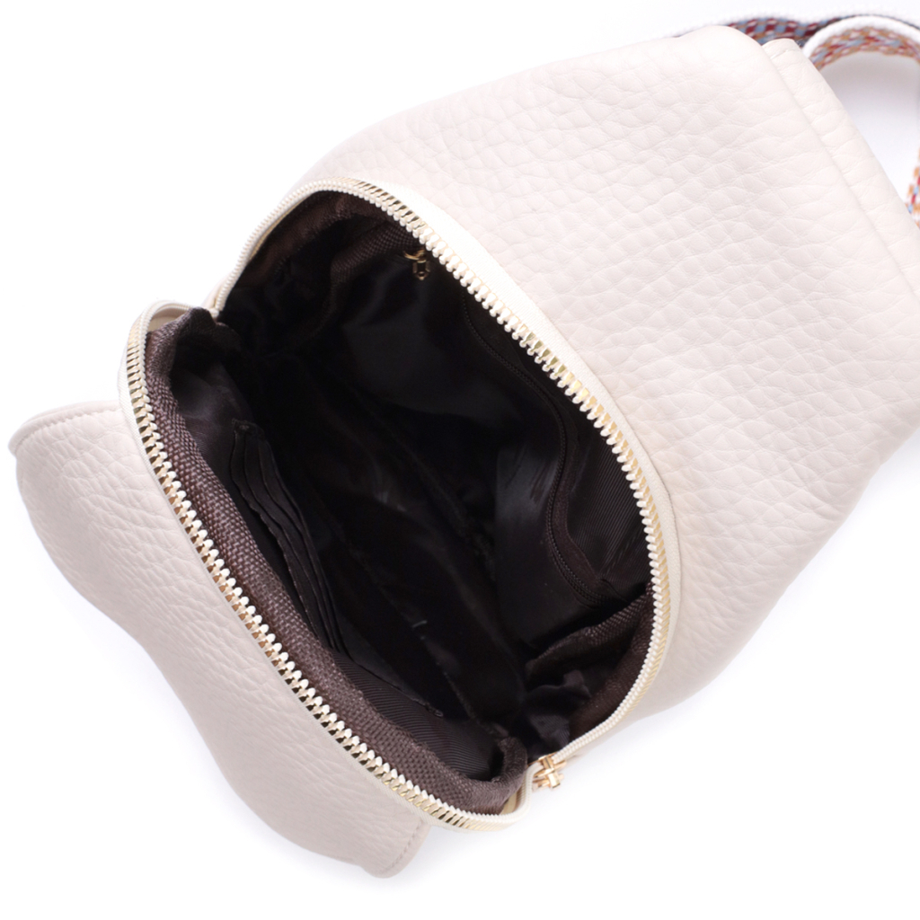 Сумка Vintage Жіноча з однією лямкою через плече з крупнозернистої екошкіри Молочна (22761) - зображення 7