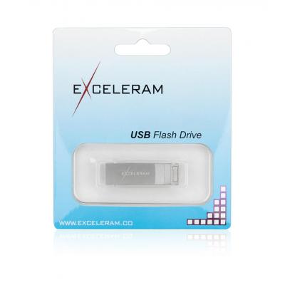 USB флеш накопичувач eXceleram 64GB U2 Series Silver USB 3.1 Gen 1 (EXP2U3U2S64) - изображение 6
