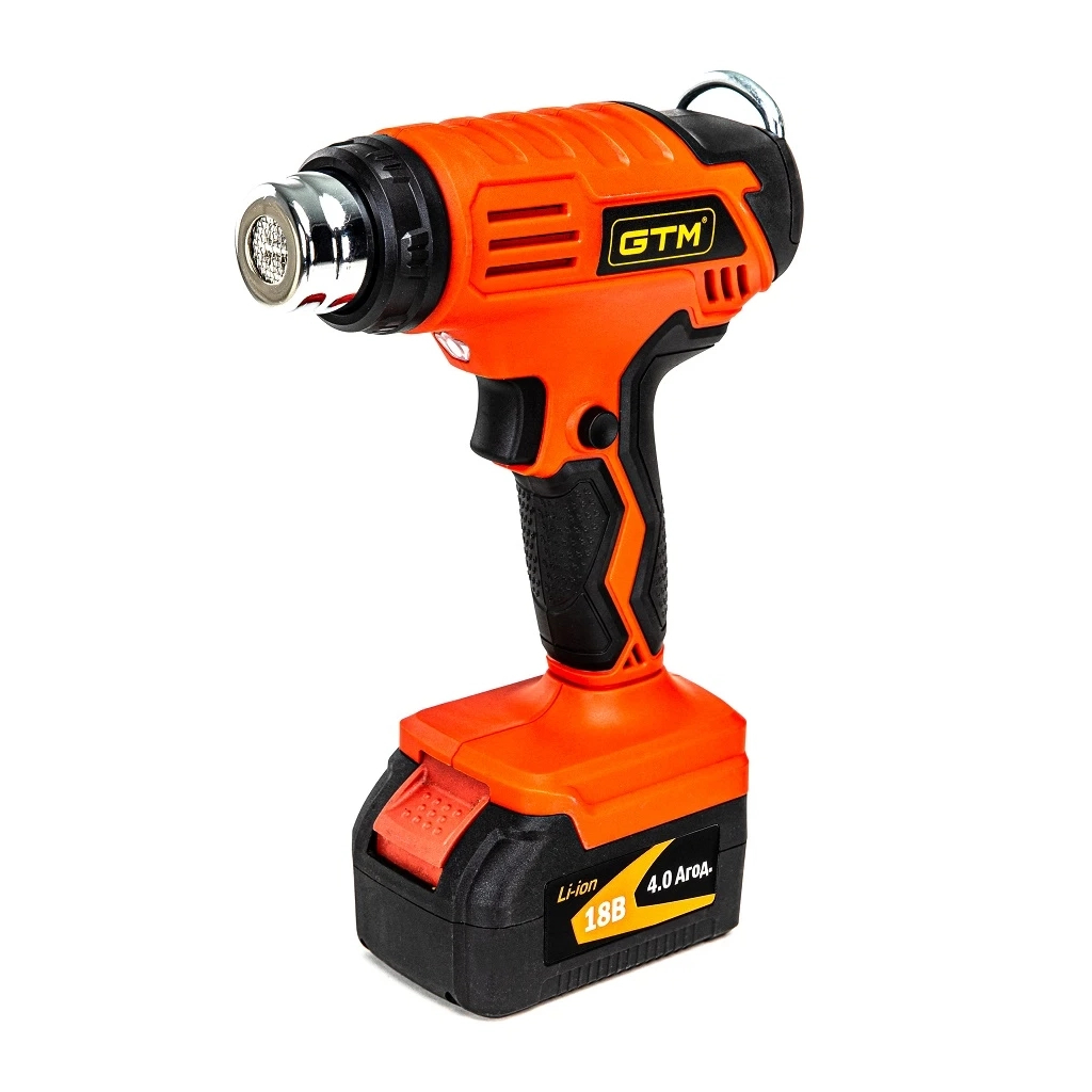 Будівельний фен GTM HGC18/550, 18V, 350/550С, 160/200л/хв, 4Ah (HGC18/550_KIT) - изображение 1
