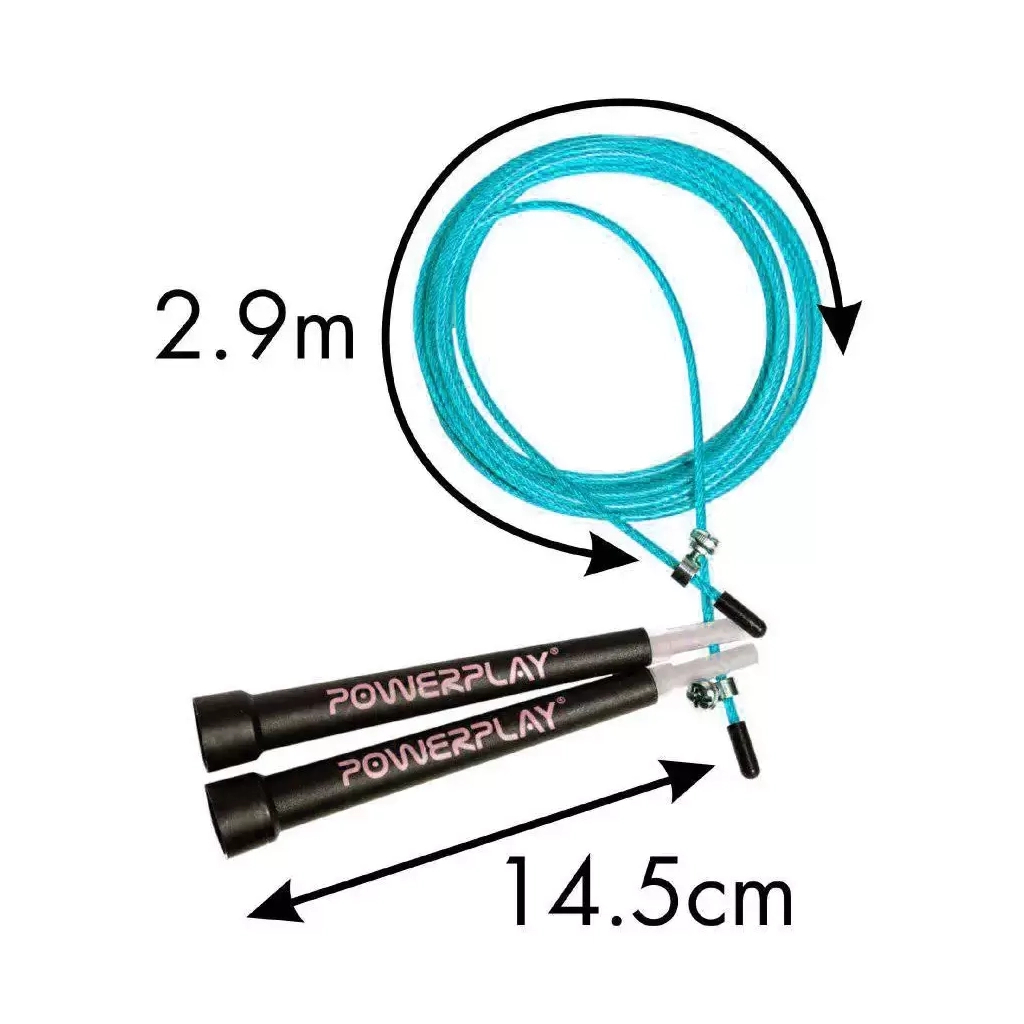 Скакалка PowerPlay 4202 швидкісна Бірюзова (PP_4202_Cyan) - зображення 6