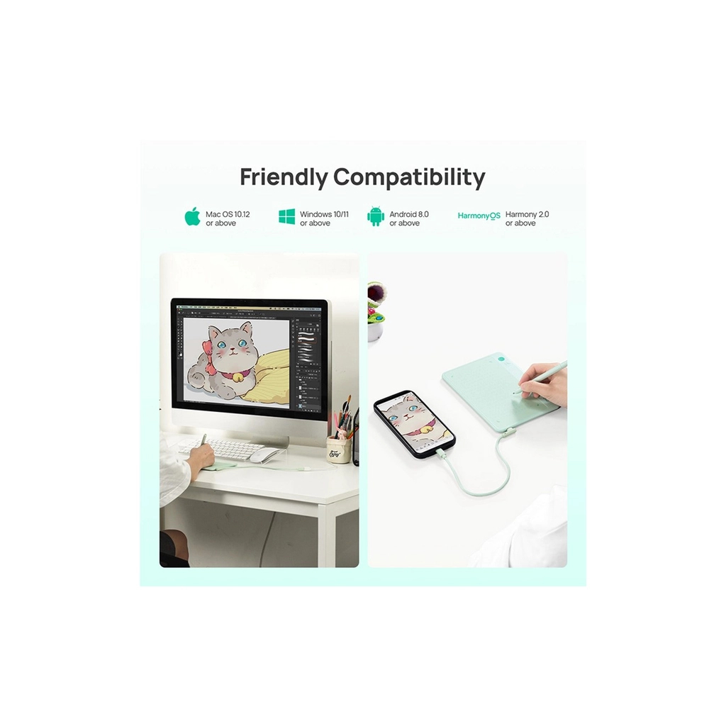 Графічний планшет Parblo Ninos NEO Green (NINOSNEO) - зображення 6