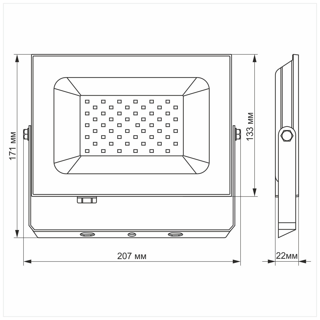 Прожектор TITANUM LED50W 6000K TLF506 220V (TLF506) - изображение 3