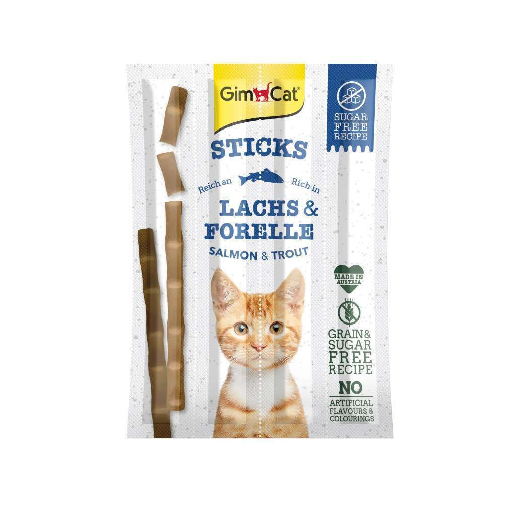 Ласощі для котів GimCat Sticks Lanchs&Forelle 4 шт (лосось та форель) (4002064400174/4002064400778) - зображення 1
