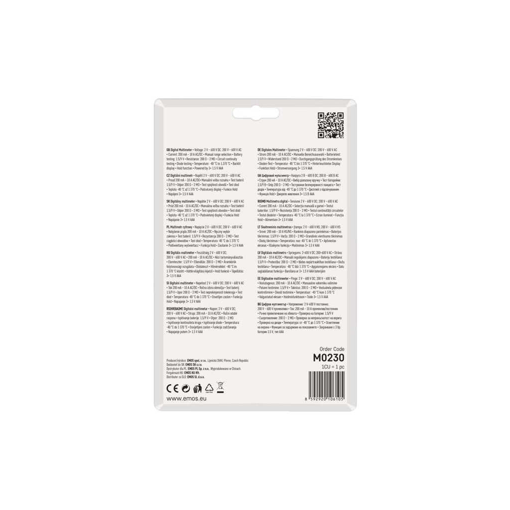 Цифровий мультиметр EMOS M0230 - зображення 7