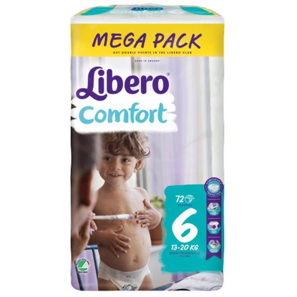 Підгузки Libero Comfort 6 (13-20 кг) 72 шт (7322540491159) - зображення 2