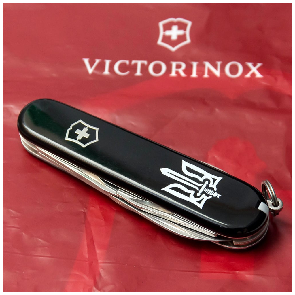 Ніж Victorinox Spartan Ukraine Black "Тризуб ОУН" (1.3603.3_T0300u) - зображення 2