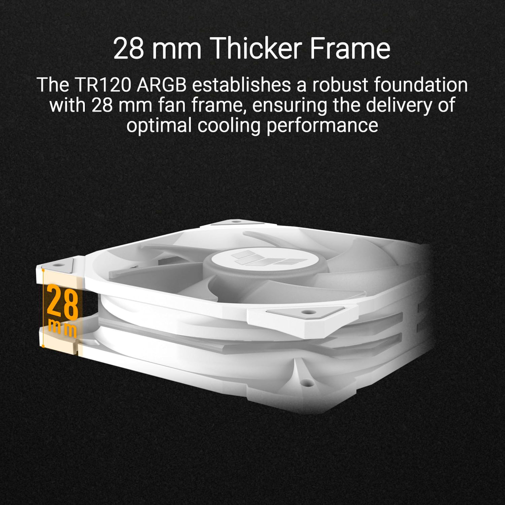 Кулер до корпусу ASUS TUF GAMING TR120 FAN ARGB WHITE (90DA0093-B09000) - изображение 10
