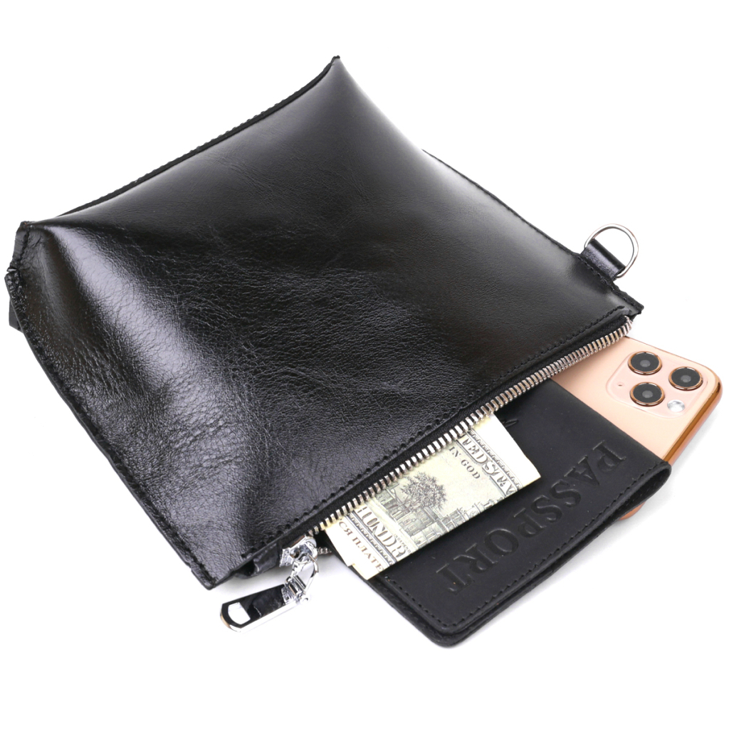 Косметичка Shvigel Шкіряна Чорна (16409) - зображення 5