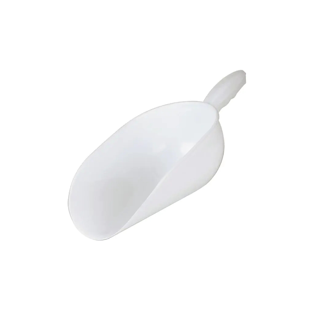 Совок для сипучих продуктів та льоду Mobil Plastic напівкруглий білий 34 см PP - 0,600 л (136/34-BIM) - зображення 1