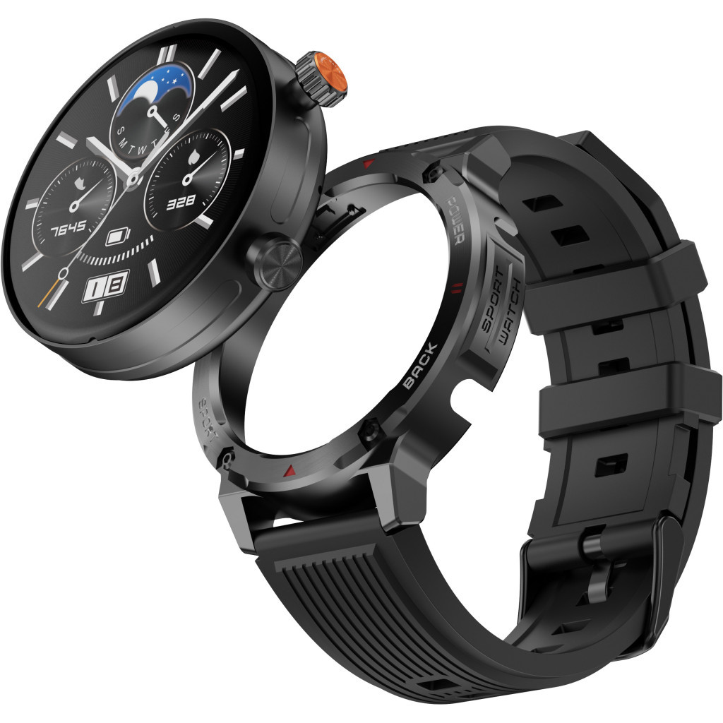 Смарт-годинник iMiki D2 Black Silicone Strap - зображення 7