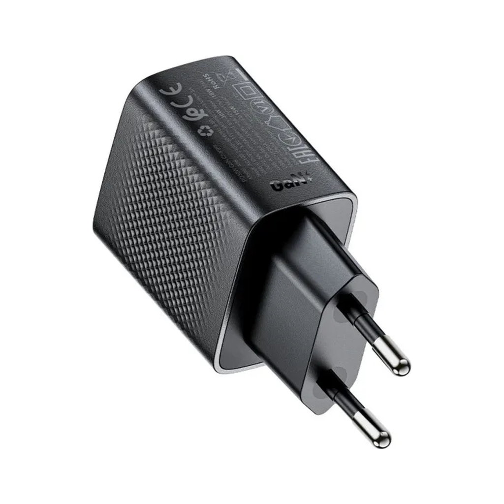 Зарядний пристрій Acefast 2xUSB 30W (USB-C+USB-A) Gan A98 Black (6974316283263) - зображення 5