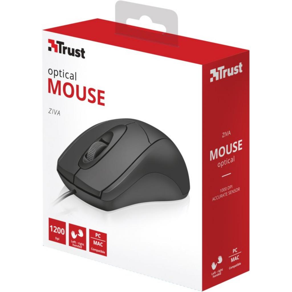 Мишка Trust Ziva Optical mouse Black USB (21947) - зображення 5