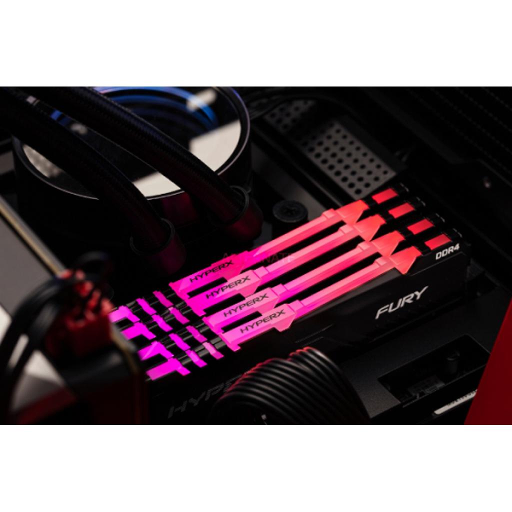 Модуль пам'яті для комп'ютера DDR4 64GB (4x16GB) 2666 MHz HyperX Fury RGB Kingston Fury (ex.HyperX) (HX426C16FB4AK4/64) - зображення 4