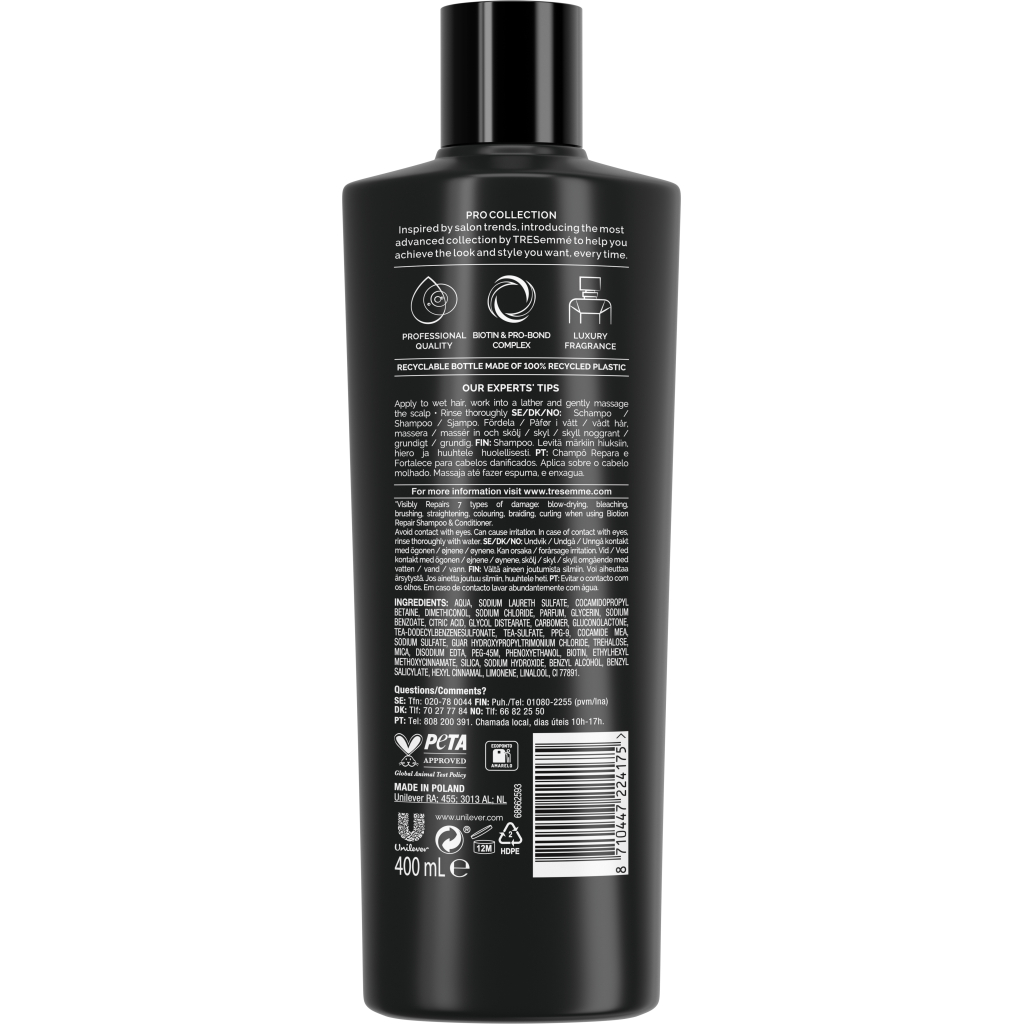 Шампунь Tresemme Biotin Repair Відновлювальний 400 мл (8710447224175/8710522323120) - зображення 2
