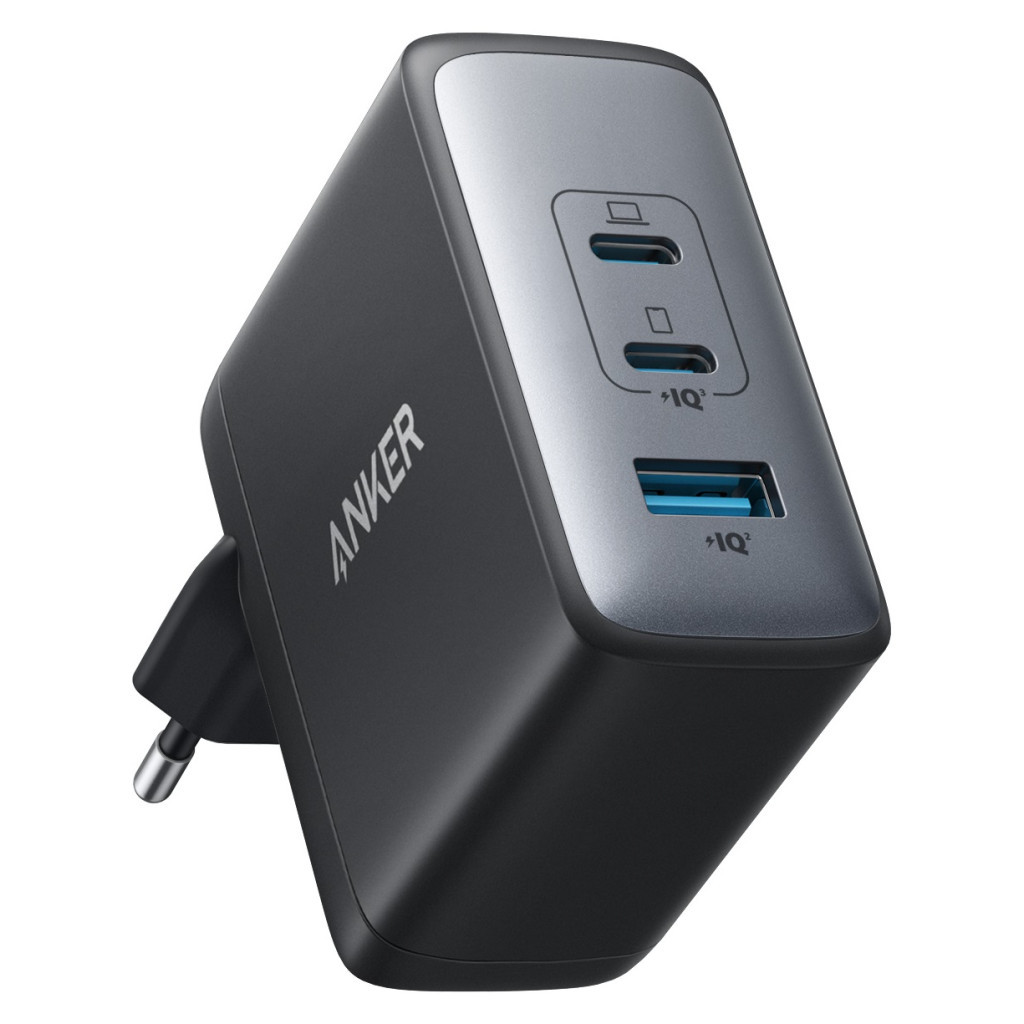 Зарядний пристрій Anker PowerPort 736 Nano II - 100W 2xUSB-C PD 1xPIQ GaN Black (A2145G11) - зображення 1