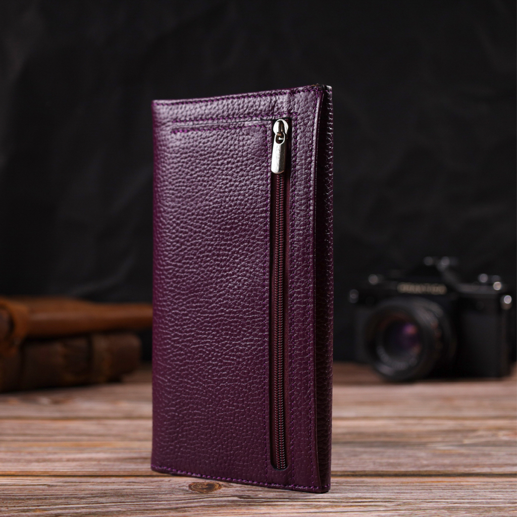 Гаманець Canpellini З натуральної шкіри Бузковий (21831) - зображення 9