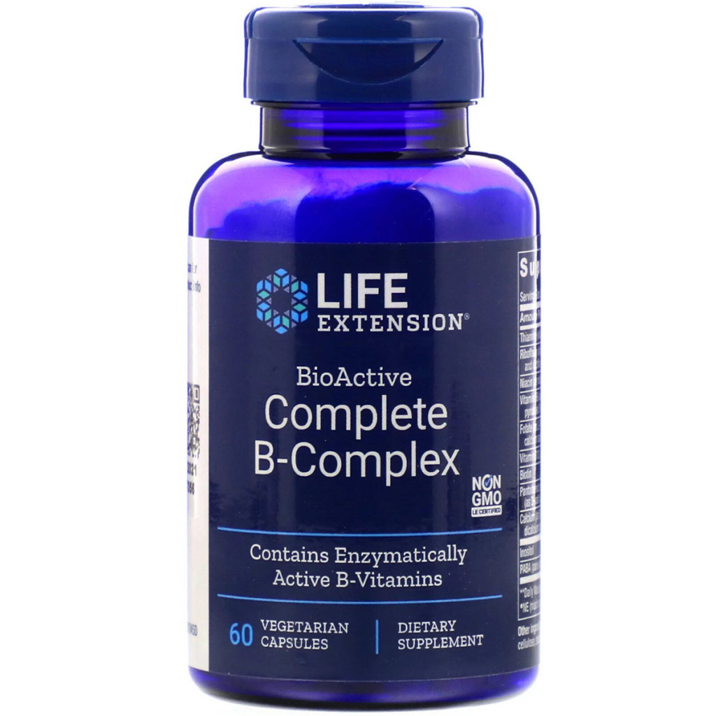 Вітамін Life Extension Комплекс Вітамінів Групи В, BioActive Complete B-Complex, 60 (LEX-19456) - зображення 1