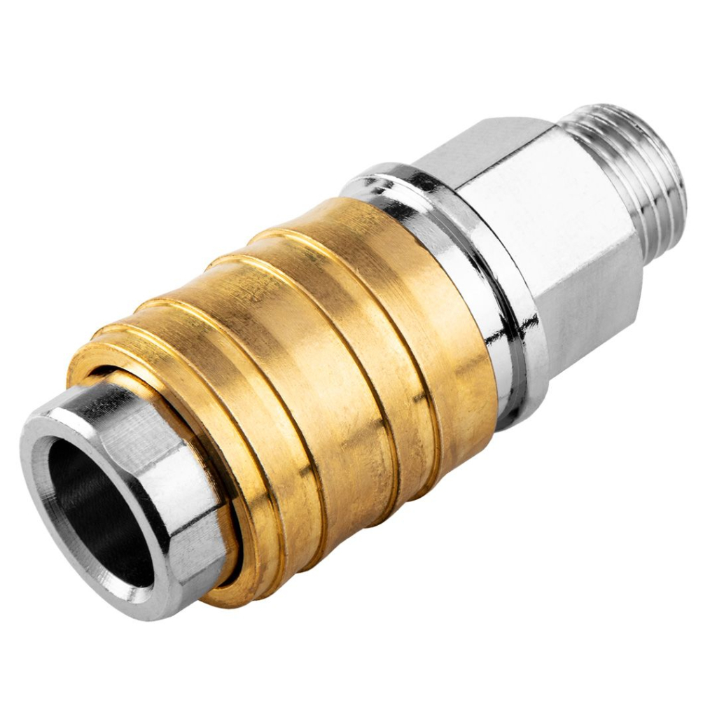 Конектор для шланга Neo Tools муфта швидкознімна пневматична, 1/4", 16бар, нержавіюча сталь, латунь (12-635) - зображення 3