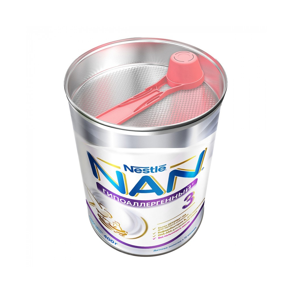 Дитяча суміш Nestle NAN 3 Гіпоалергенний +12 мiс. 400 г (7613034080028) - зображення 3