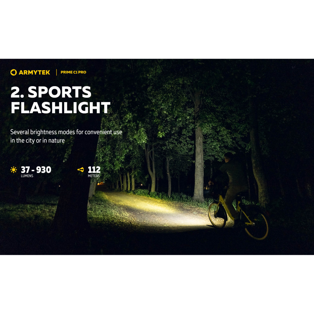 Ліхтар Armytek Prime C1 Pro Marnet USB Warm (F07901W) - зображення 9