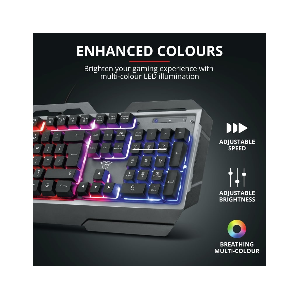 Клавіатура Trust GXT 856 Torac Illuminated Black (23577) - зображення 8