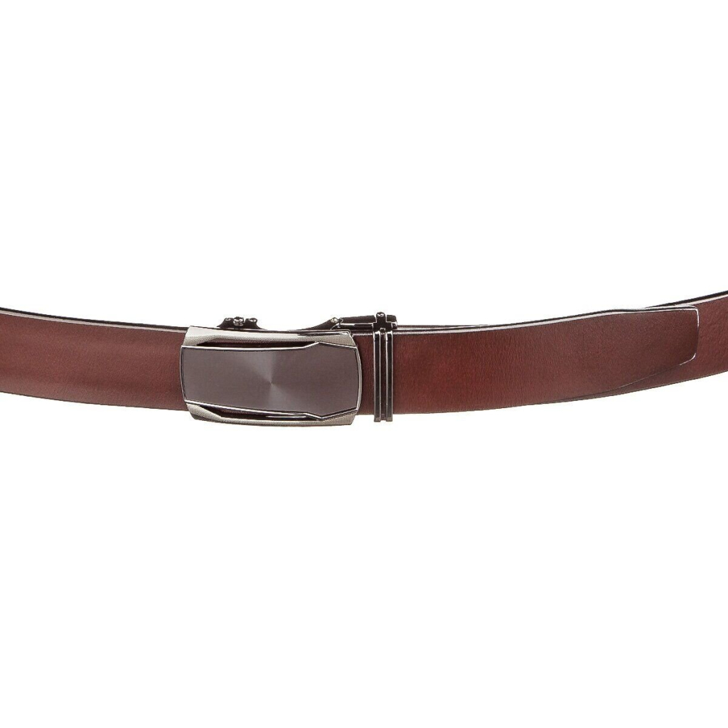 Ремінь Vintage З натуральної шкіри зі шкіряною вставкою в пряжці Коричневий (20216) - зображення 2