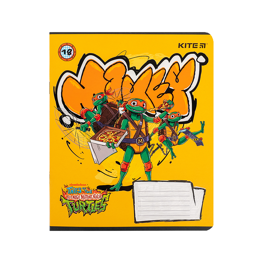 Зошит Kite Ninja Turtles, 18 аркушів, клітинка (NT24-236) - изображение 10