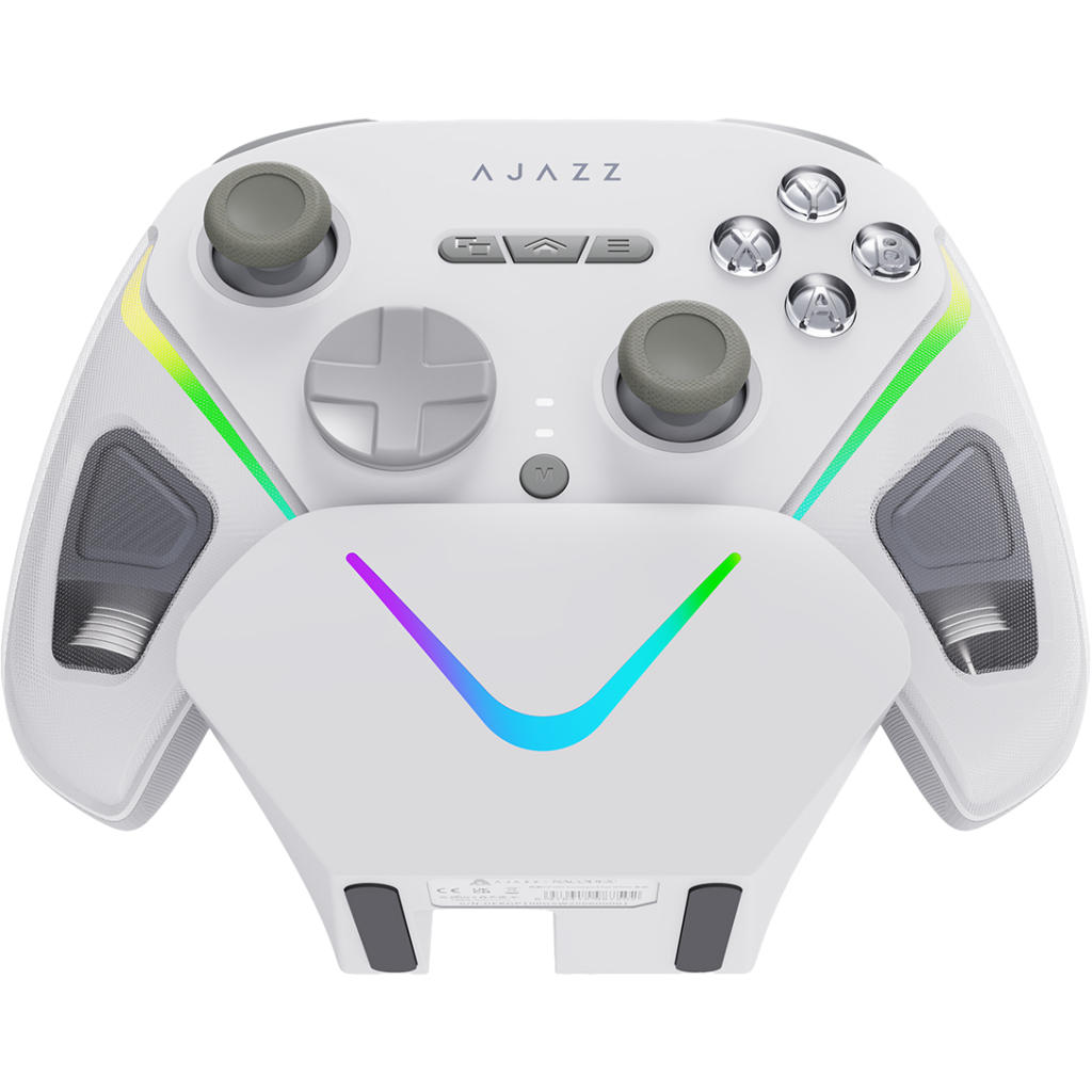 Геймпад Ajazz GP100S 2.4G/BT/USB Switch/PC/iOS/Android RGB White (GP100S-W) - зображення 2