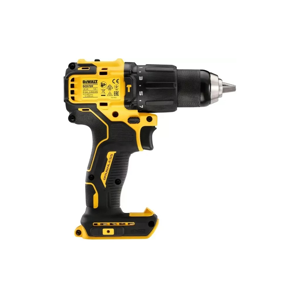 Шуруповерт DeWALT 18В XR Li-Ion, 4Ah, 65 Нм, 450-1650 об/мин, вес 1.2 кг, TSTAK (DCD709M2T) - зображення 5