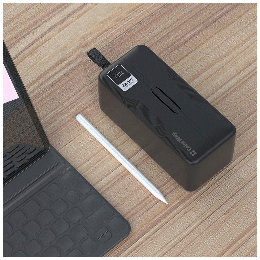 Батарея універсальна ColorWay 50 000 mAh PD/18W, QC3.0/22.5, Digital Display, Black (CW-PB500LPC5BK-PDD) - зображення 7