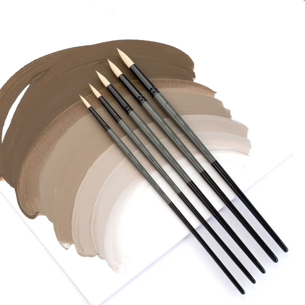 Пензлик для малювання Rosa Синтетика кругла, TERRA 1608R, №4 (4823098533689) - зображення 3