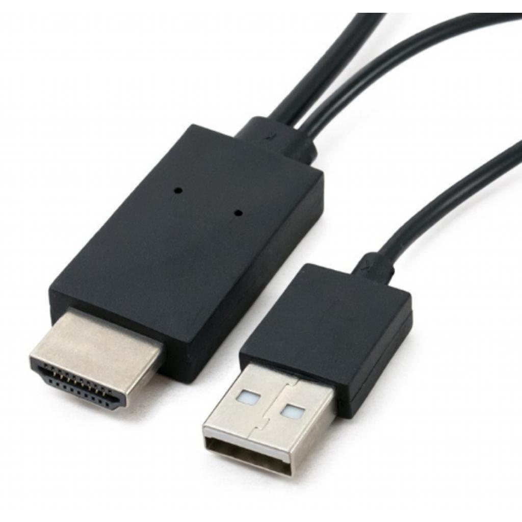 Перехідник MHL, microUSB (5pin) M, USB M-HDMI AM (1.8m) Extradigital (KBV1683) - зображення 2