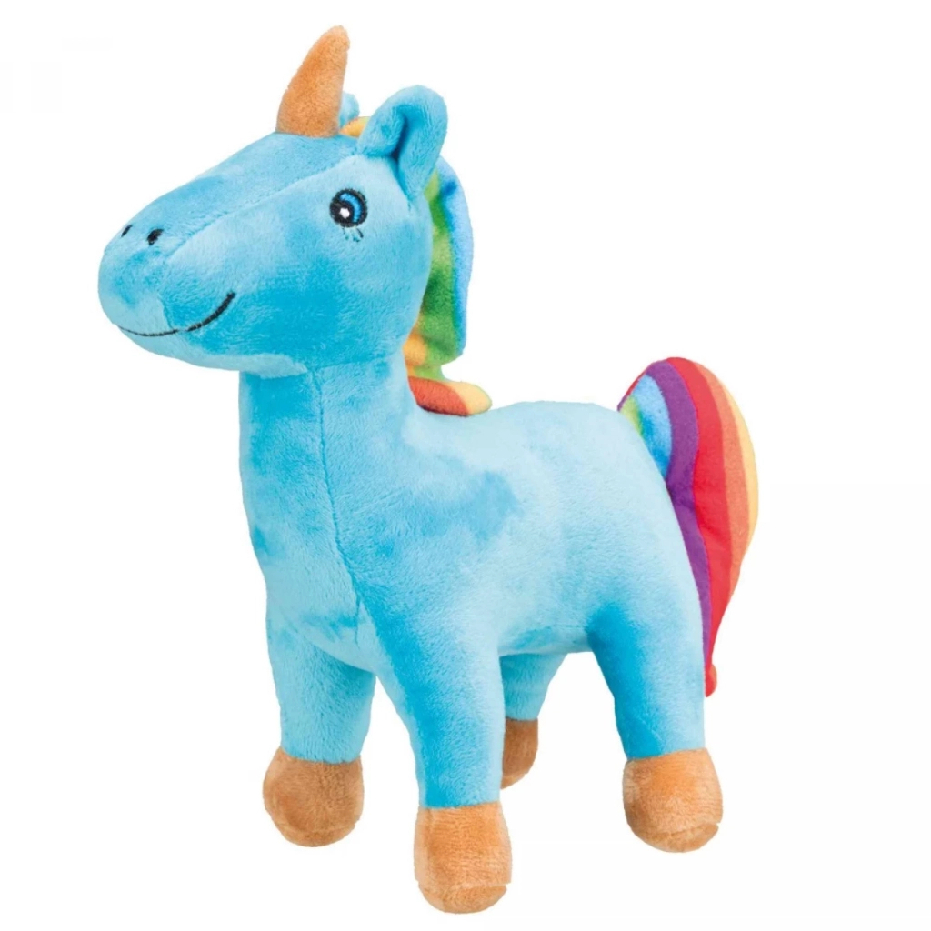 Іграшка для собак Trixie Єдиноріг плюшевий Блакитний 25 см (4011905360386) - зображення 1