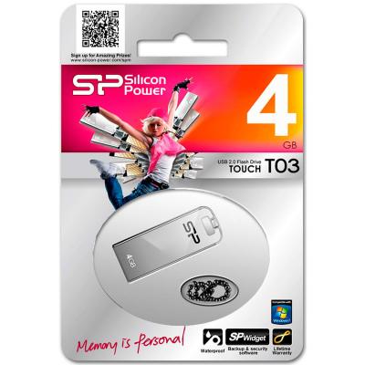 USB флеш накопичувач Silicon Power 4GB Touch T03 USB 2.0 (SP004GBUF2T03V1F) - зображення 4
