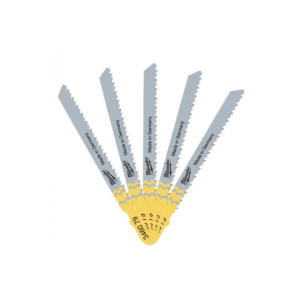 Полотно Milwaukee для лобзика T101BR, 75 мм/ крок зуба 2,5 мм, 5шт, зворотній різ (4932346079) - зображення 2