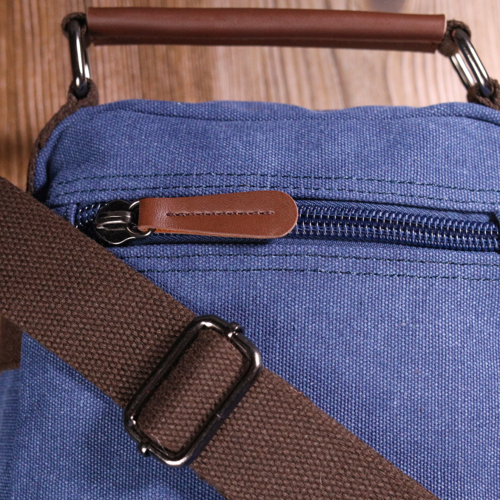 Сумка Vintage Зі щільного текстилю Синя (21228) - зображення 11